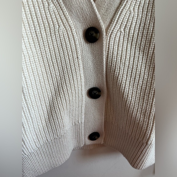 NWT - EVERLANE - The Organic Cotton Relaxed Cardigan - XS - Canvas - XS - Picture 4 of 11